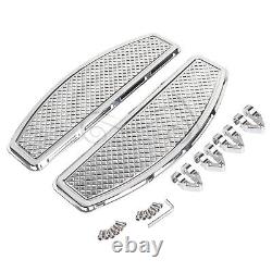 Cale-pieds étirés en chrome pour conducteur Harley Road King Street Glide FLTR 86-23