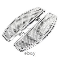 Cale-pieds étirés en chrome pour conducteur Harley Road King Street Glide FLTR 86-23