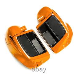 Carénages de jambes inférieurs ventilés couleur ambre pour Harley Road King Street Glide 2014+