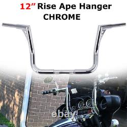 Chrome 12 Rise Ape Cintres Barre De Poignée Pour La Route Tournée King Street Glide Flht