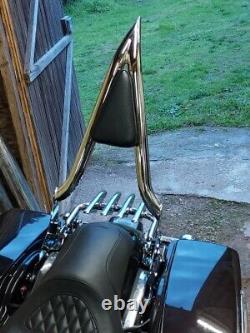 Chrome Arrière Sissy Bar Dossier Pour Harley Touring Road King Street Ultra Glide