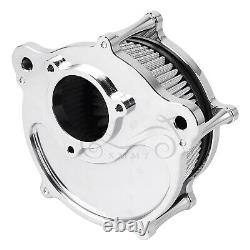 Chrome Filtre D'admission De Nettoyant D'air Spike Pour Harley Softail Road King Street Glide