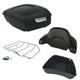 Coffre King 13,7 Noir Mat Avec Dossier Et Porte-bagages Pour Road King Street Glide 2014-2025