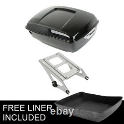 Coffre King Trunk et support de montage Two Up compatible avec Harley Street Glide Road King 2014-2026