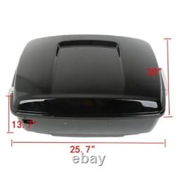 Coffre King Trunk et support de montage Two Up compatible avec Harley Street Glide Road King 2014-2026