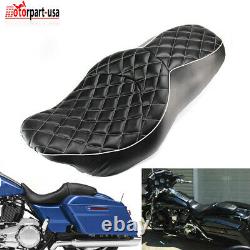 Coussin De Siège Passager 2-up Rider Driver Pour Harley Street Glide Road King 08-15