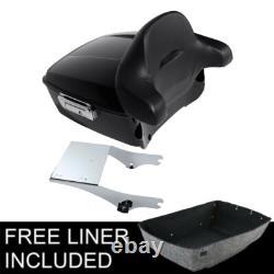 Coussin de coffre King avec support adapté pour Harley Road King Street Glide 1997-2008 07