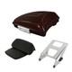 Coussin De Dossier Chrom&eacute; 2uprack Pour Road King, Street Glide Et Electra Glide 14-24 Midnight