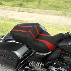 Coussin de siège en gel Harley Touring Road King Street/Road/Electra Glide 09-23 rouge