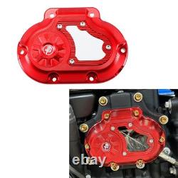 Couvercle latéral de transmission rouge compatible avec Harley 07-2016 Touring Road King Street Glide