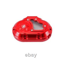Couvercle latéral de transmission rouge compatible avec Harley 07-2016 Touring Road King Street Glide
