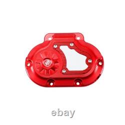 Couvercle latéral de transmission rouge compatible avec Harley 07-2016 Touring Road King Street Glide