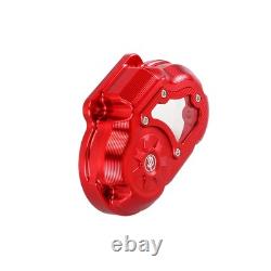 Couvercle latéral de transmission rouge compatible avec Harley 07-2016 Touring Road King Street Glide