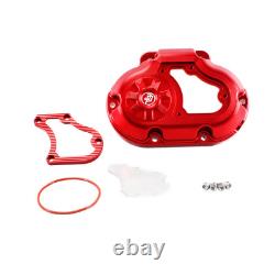 Couvercle latéral de transmission rouge compatible avec Harley 07-2016 Touring Road King Street Glide