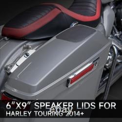 Couvercles de haut-parleur de sacoche 6X9 pour Harley Touring Road King Street Electra 2014-2023