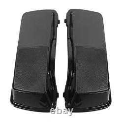 Couvercles de sacoches noirs pour haut-parleurs Road King Street Glide Electra Glide 1993-2013