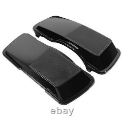 Couvercles de sacoches noirs pour haut-parleurs Road King Street Glide Electra Glide 1993-2013