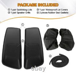 Couvercles de sacoches pour haut-parleurs 6 x 9 pouces pour Harley Touring Road King Street Glide 2014-2024