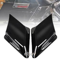 Couvercles latéraux noirs brillants étirés pour Harley Road King Street Glide FLHXS FLTRXS