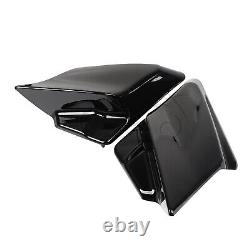 Couvercles latéraux noirs brillants étirés pour Harley Road King Street Glide FLHXS FLTRXS