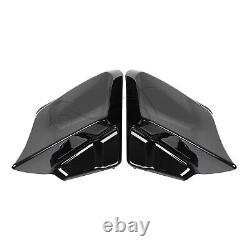 Couvercles latéraux noirs brillants étirés pour Harley Road King Street Glide FLHXS FLTRXS