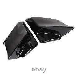 Couvercles latéraux noirs brillants étirés pour Harley Road King Street Glide FLHXS FLTRXS