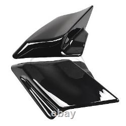 Couvercles latéraux noirs brillants étirés pour Harley Road King Street Glide FLHXS FLTRXS