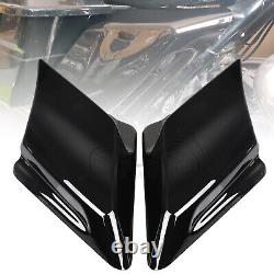 Couvercles latéraux noirs brillants étirés pour Harley Road King Street Glide FLHXS FLTRXS