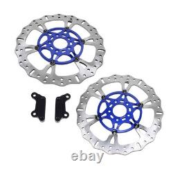 Disque de frein avant flottant bleu de 14 pouces pour Harley 09-23 Road King Street Glide FLTR