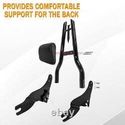 Dosseret avec porte-bagages pour sissy bar pour Harley Touring Road King Street Glide 09-24