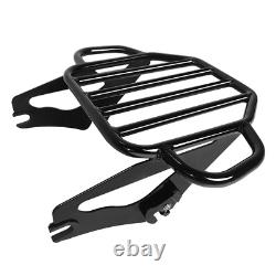 Dosseret avec porte-bagages pour sissy bar pour Harley Touring Road King Street Glide 09-24