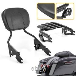 Dossier Sissy Bar et Support de Bagages pour Harley Touring Road King Street Glide 09+