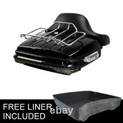 Dossier de coffre tronqué avec feu arrière compatible avec Harley Road King Street Glide 14-26