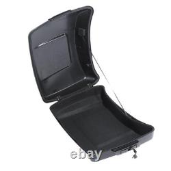 Dossier de dossier de coffre de tour coupé noir compatible avec Road King Street Glide 2014-2025