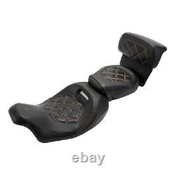 Dossier de siège passager arrière conducteur compatible avec Harley Road King Street Glide 14-23