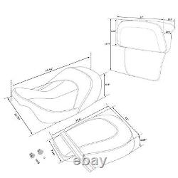 Dossier de siège passager arrière conducteur compatible avec Harley Road King Street Glide 14-23