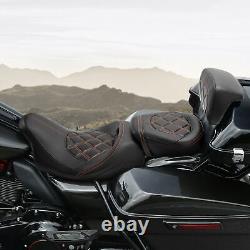 Dossier de siège passager arrière conducteur compatible avec Harley Road King Street Glide 14-23