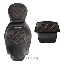 Dossier de siège passager arrière conducteur compatible avec Harley Road King Street Glide 14-23