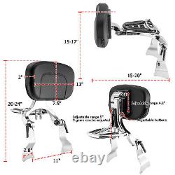 Dossier de sissy bar multi-usage pour Harley Touring Road King Street Glide 09-13