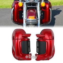 Enveloppe de jambe inférieure ventilée adaptée pour Harley Touring Road King Street Glide 83-13 Rouge