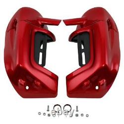 Enveloppe de jambe inférieure ventilée adaptée pour Harley Touring Road King Street Glide 83-13 Rouge