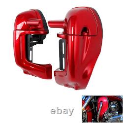 Enveloppe de jambe inférieure ventilée adaptée pour Harley Touring Road King Street Glide 83-13 Rouge