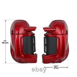 Enveloppe de jambe inférieure ventilée adaptée pour Harley Touring Road King Street Glide 83-13 Rouge