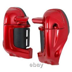 Enveloppe de jambe inférieure ventilée adaptée pour Harley Touring Road King Street Glide 83-13 Rouge