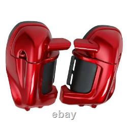 Enveloppe de jambe inférieure ventilée adaptée pour Harley Touring Road King Street Glide 83-13 Rouge