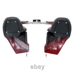 Enveloppe de jambe inférieure ventilée adaptée pour Harley Touring Road King Street Glide 83-13 Rouge