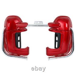 Enveloppe de jambe inférieure ventilée adaptée pour Harley Touring Road King Street Glide 83-13 Rouge