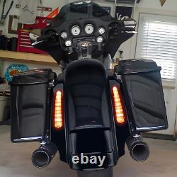 Garde-boue arrière prolongé avec lumière LED pour Harley Touring Road King Street Glide 93-08