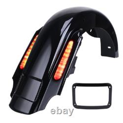 Garde-boue arrière prolongé avec lumière LED pour Harley Touring Road King Street Glide 93-08