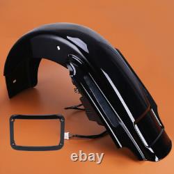 Garde-boue arrière prolongé avec lumière LED pour Harley Touring Road King Street Glide 93-08